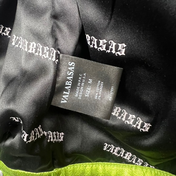 Valabasas Da Vinci Mens Metallic Denim Jacket Lime Green Neon Streetwear Size M - Picture 3 of 16